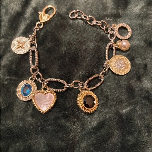 Gold and Silver Charm Bracelet - Picture 1 of 1